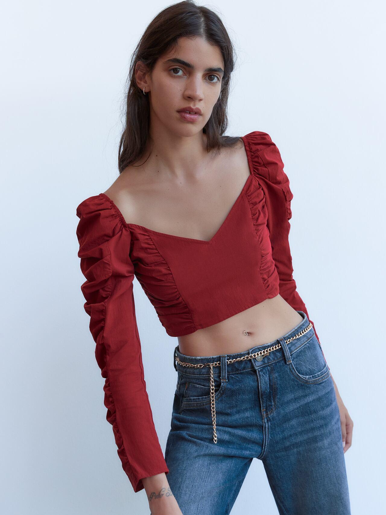 

Топ Zara 3564/155/681-ACUK L Бордовый