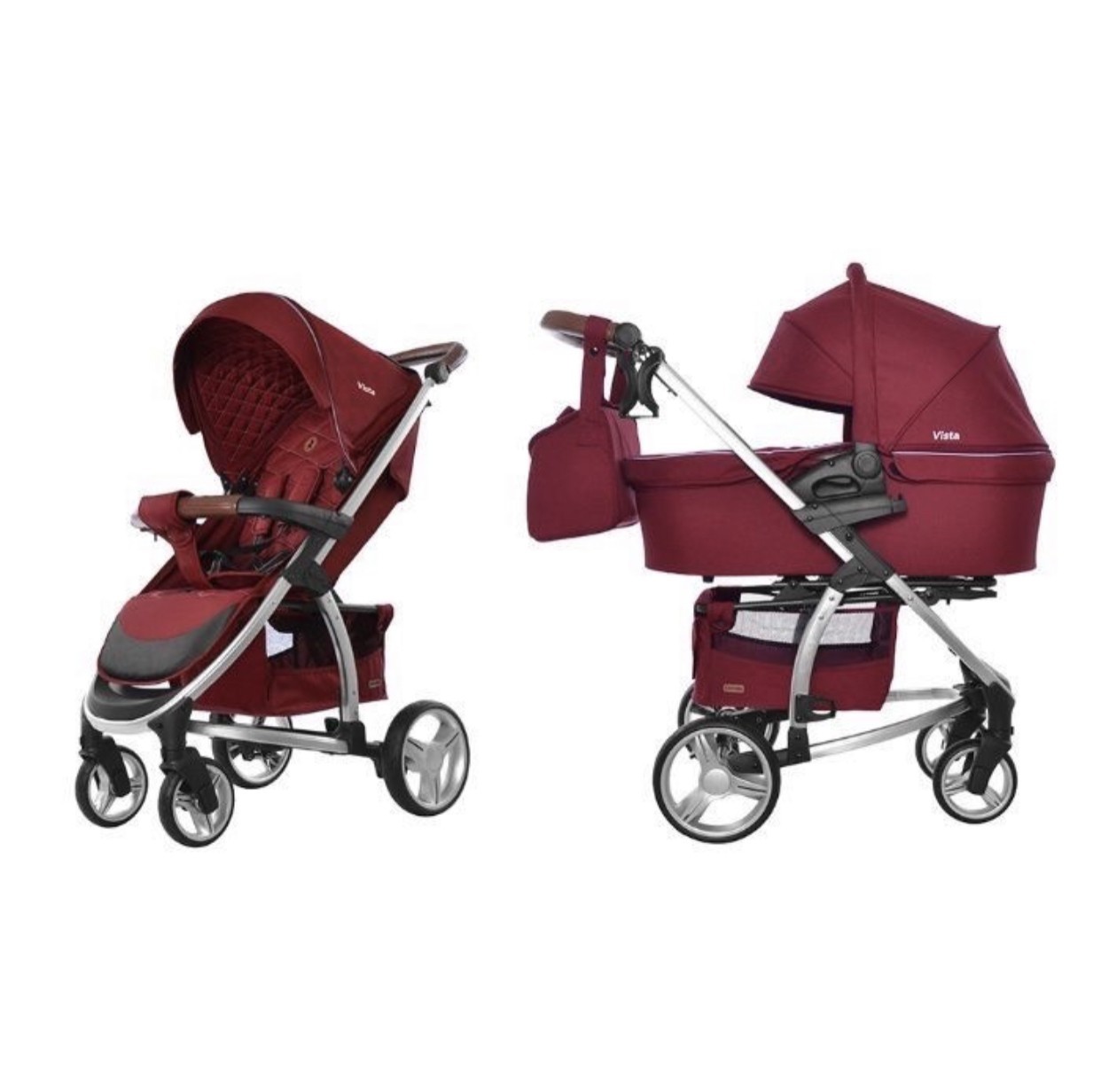

Коляска универсальная 2 в 1 CARRELLO Vista Ruby Red CRL-6501