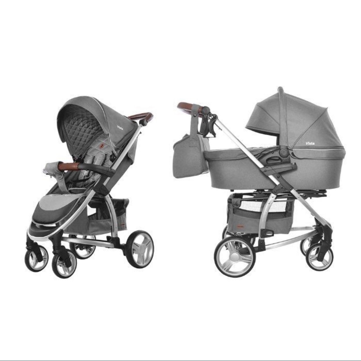

Коляска универсальная 2 в 1 CARRELLO Vista CRL-6501 Shark Gray /1/