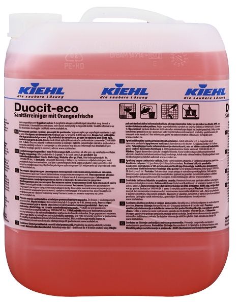 

Средство для санитарных помещений со свежим апельсиновым запахом Duocit-eco KIEHL 10 л (J 40 18 10)
