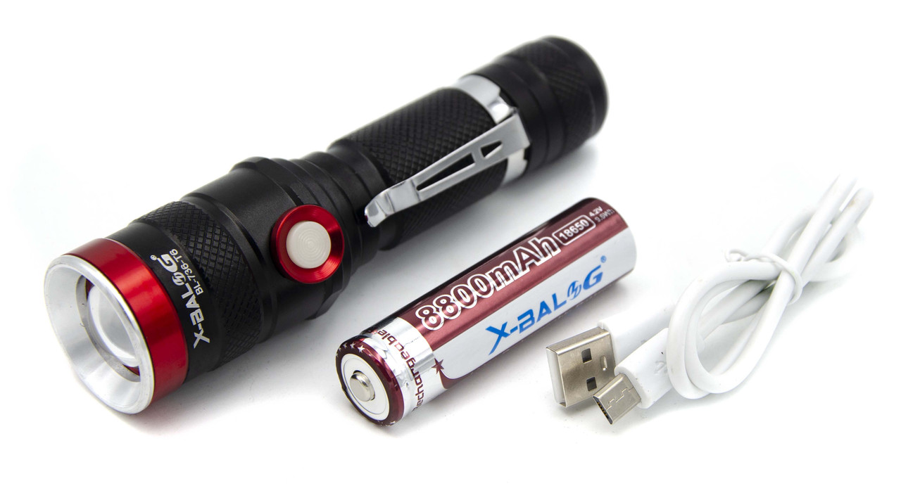 

Фонарь X-Balog BL-736 T6 Zoom USB (t2311)