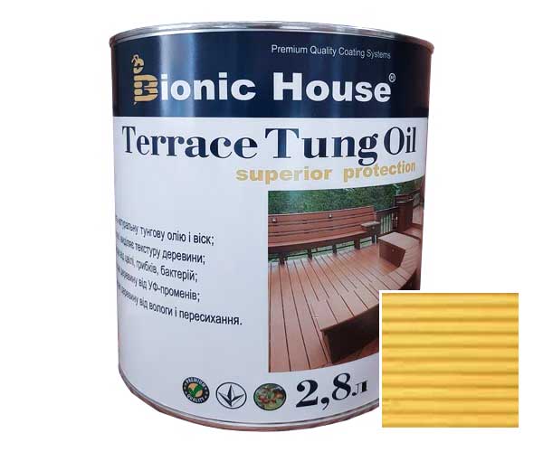 

Масло для терасс ТУНГОВОЕ Bionic-House 2,8л Светлый Дуб
