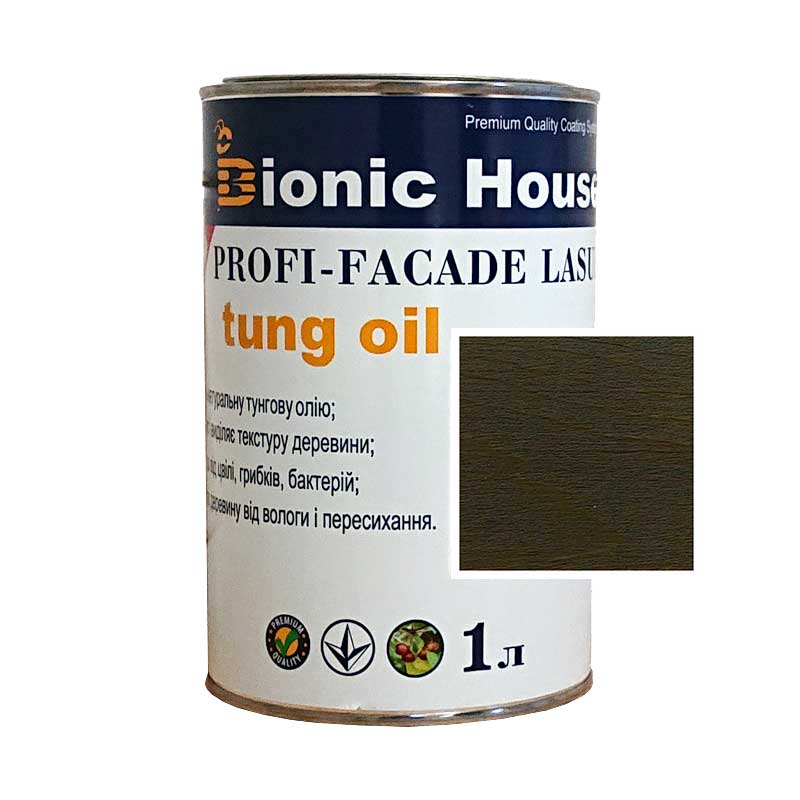 

Краска для дерева PROFI-FACADE LASUR tung oil 1л Антрацит