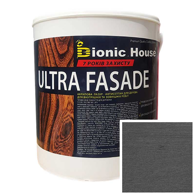 

Краска для дерева фасадная, длительного срока службы ULTRA FACADE 2,5л Арт Грей