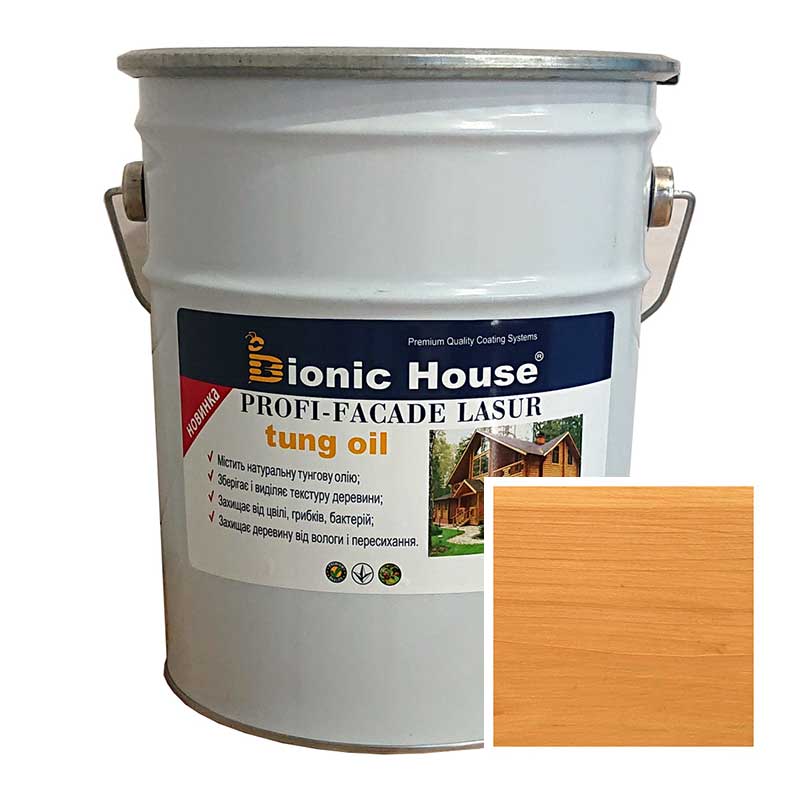 

Краска для дерева PROFI-FACADE LASUR tung oil 10л Дуб
