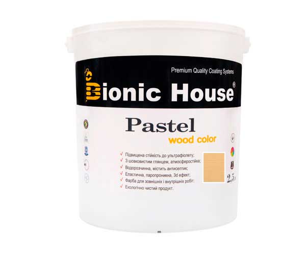 

Краска для дерева PASTEL Wood Color Bionic-House 2,5л Карамель