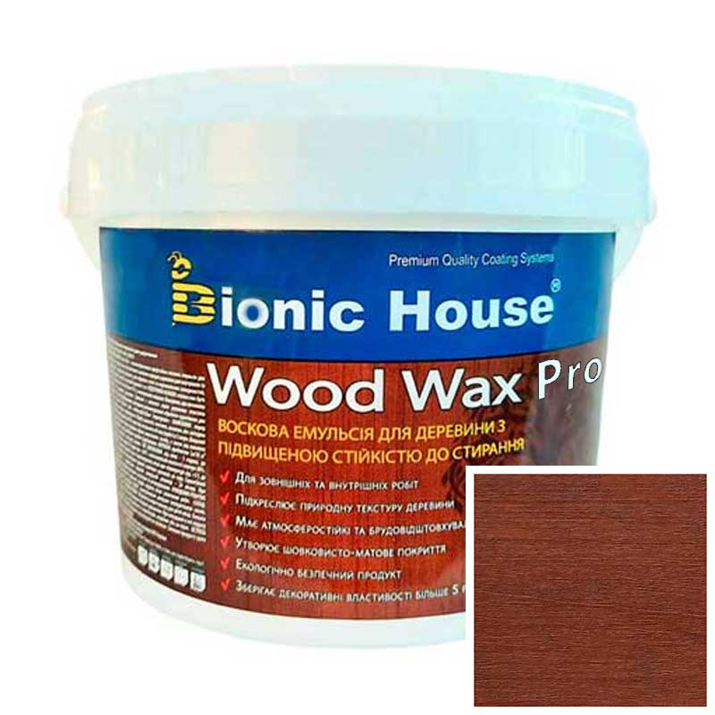 

Краска для дерева WOOD WAX PRO безцветная база Bionic-House 0,8л Марсала