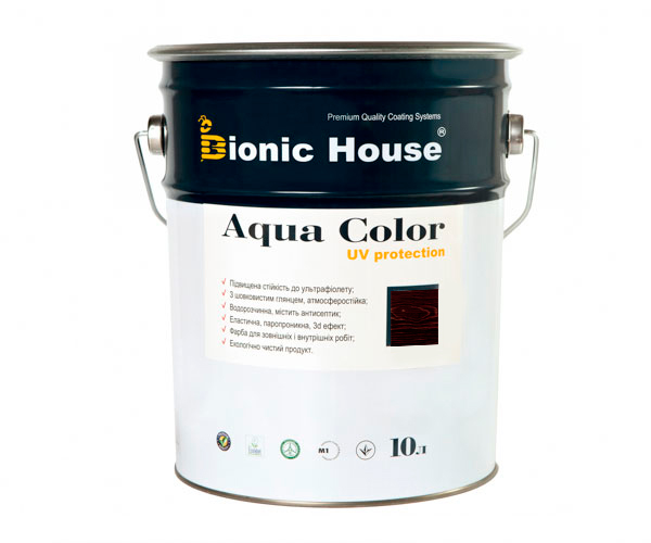 

Краска для дерева Bionic-House Aqua Color UV-protect 10л Розовое дерево