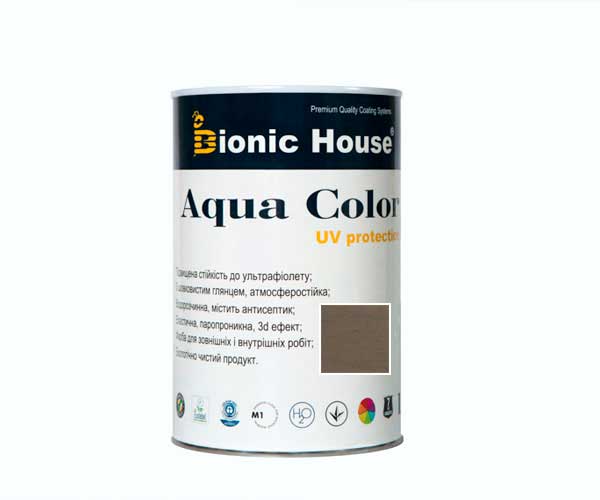 

Краска для дерева Bionic-House Aqua Color UV-protect 0,8л Умбра