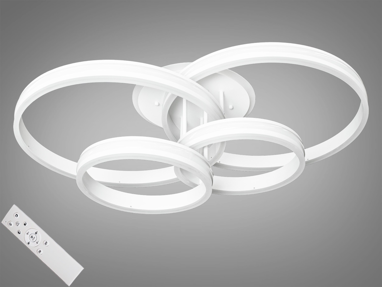 

Потолочная LED люстра AlexMosh с диммером и подсветкой разные цветов 260W цвет белый (870)