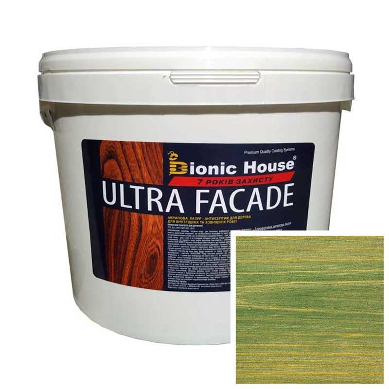 

Краска для дерева фасадная, длительного срока службы ULTRA FACADE 10л Изумруд