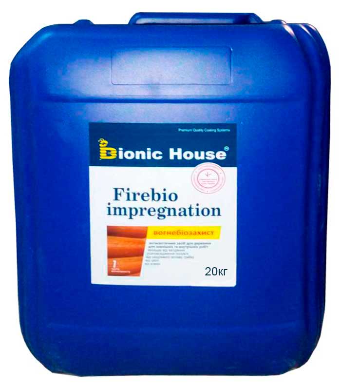 

Огнебиозащитная пропитка FireBio Impregnation Bionic-House 20кг Безцветная