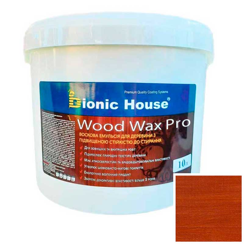 

Краска для дерева WOOD WAX PRO безцветная база Bionic-House 10л Каштан