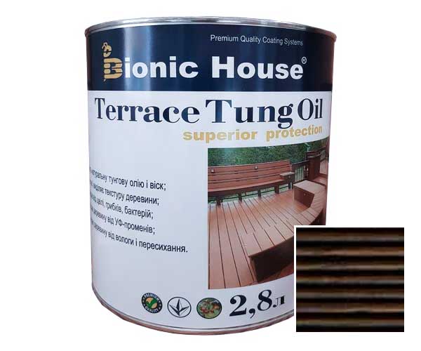 

Масло для терасс ТУНГОВОЕ Bionic-House 2,8л Черный