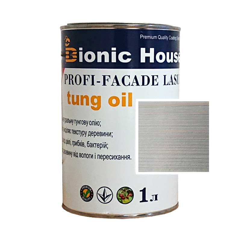

Краска для дерева PROFI-FACADE LASUR tung oil 1л Белый Мрамор