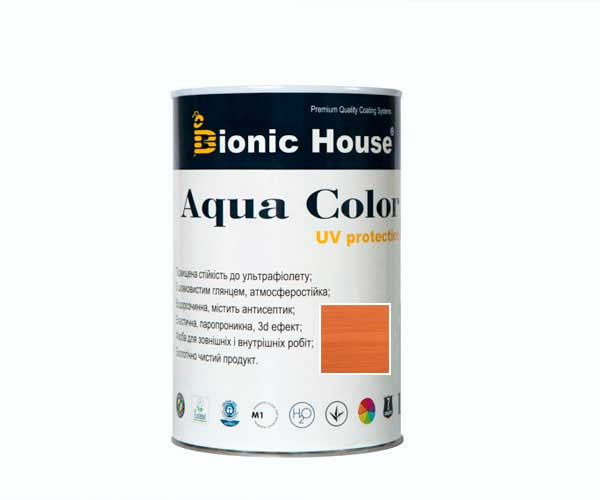 

Краска для дерева Bionic-House Aqua Color UV-protect 0,8л Рябина