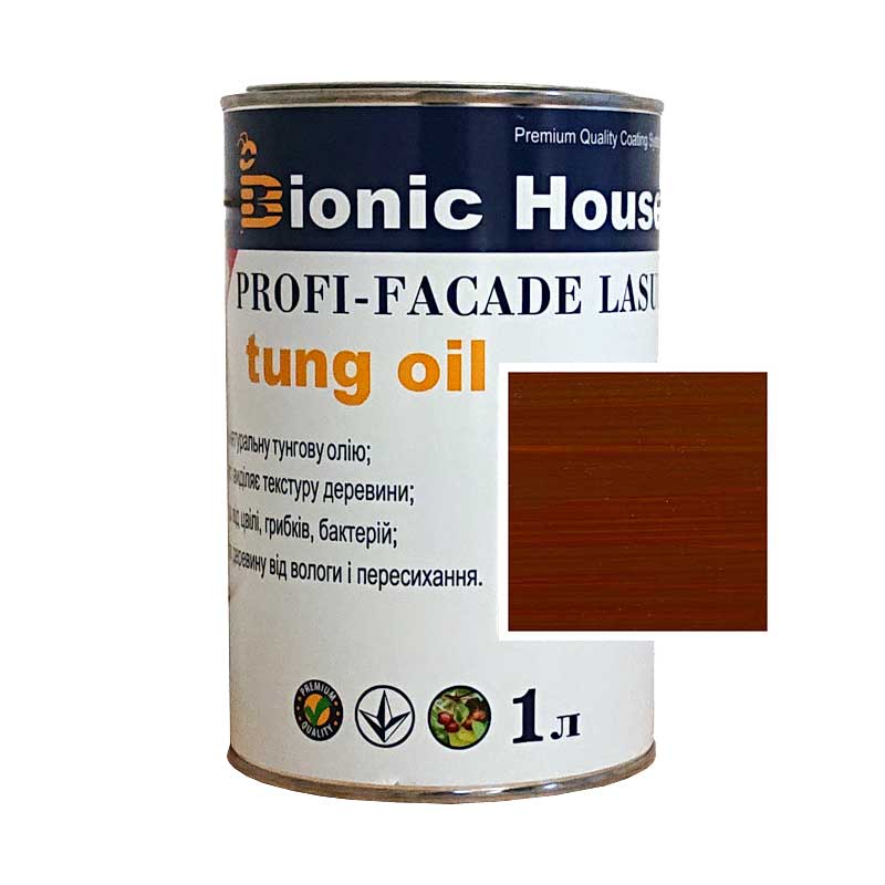 

Краска для дерева PROFI-FACADE LASUR tung oil 1л Шоколад