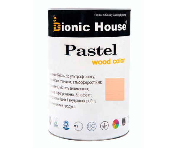 

Краска для дерева PASTEL Wood Color Bionic-House 0,8л Персик