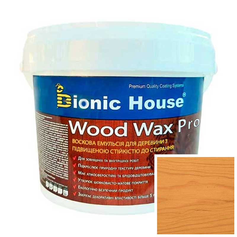 

Краска для дерева WOOD WAX PRO безцветная база Bionic-House 0,8л Орегон