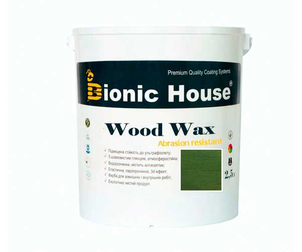 

Краска для дерева WOOD WAX Bionic-House 2,5л Кипарис