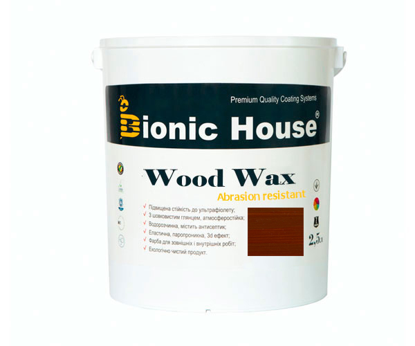 

Краска для дерева WOOD WAX Bionic-House 2,5л Шоколад А109