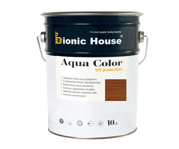 

Краска для дерева Bionic-House Aqua Color UV-protect 10л Коньяк