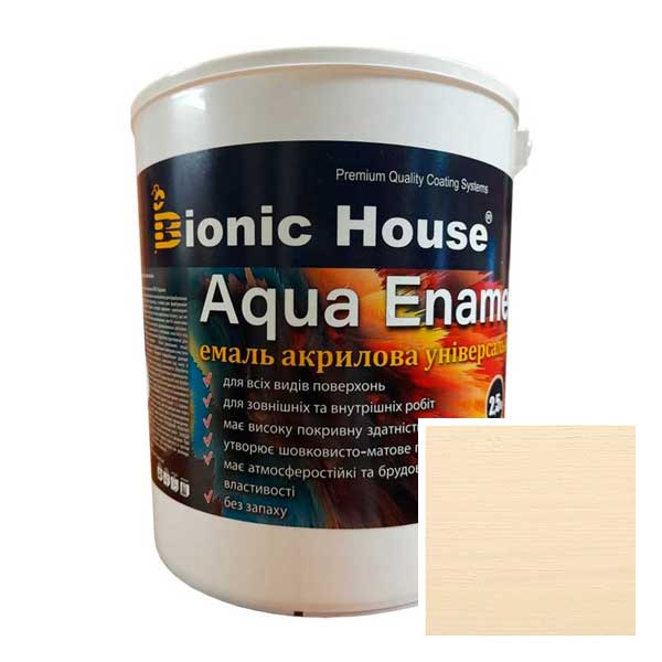 

Краска-эмаль для дерева Bionic-House Aqua Enamel 2,5л Капучино