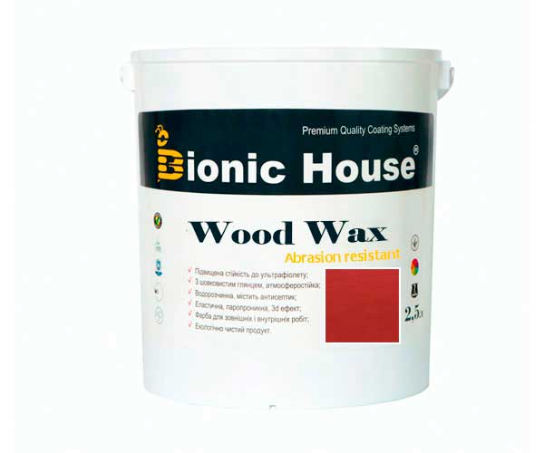 

Краска для дерева WOOD WAX Bionic-House 2,5л Барбарис