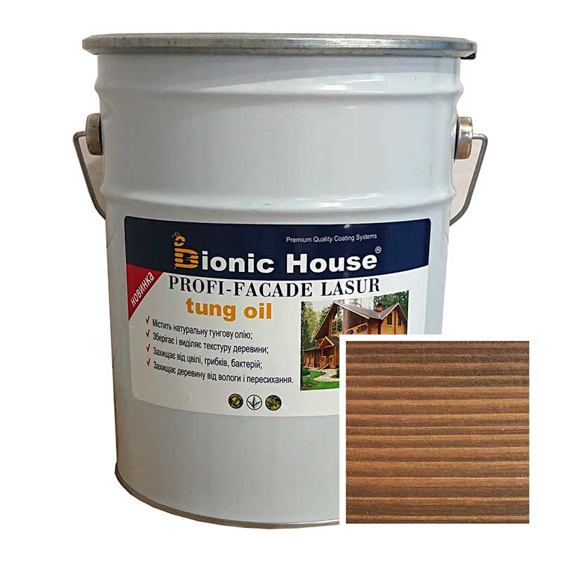 

Краска для дерева PROFI-FACADE LASUR tung oil 10л Кедр