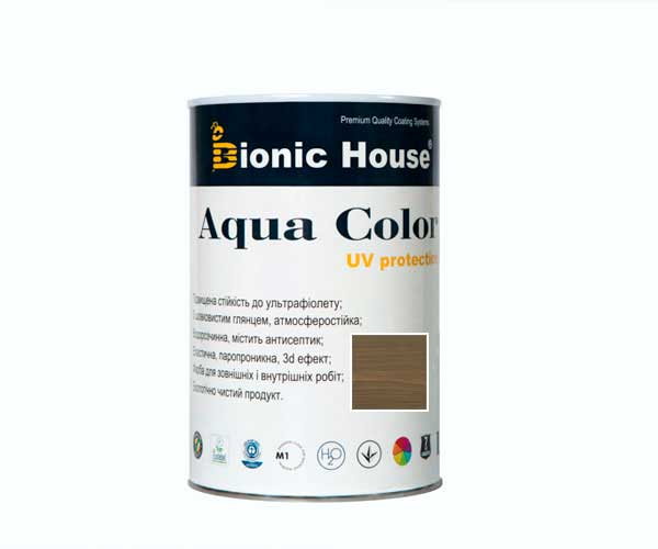 

Краска для дерева Bionic-House Aqua Color UV-protect 0,8л Хаки