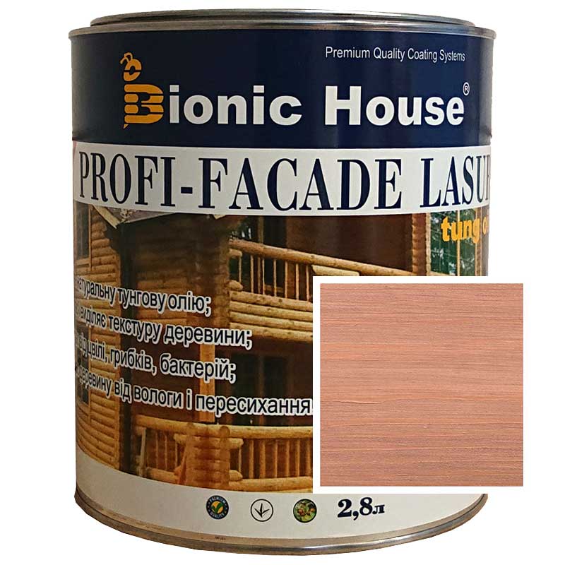 

Краска для дерева PROFI-FACADE LASUR tung oil 2,8л Индиго