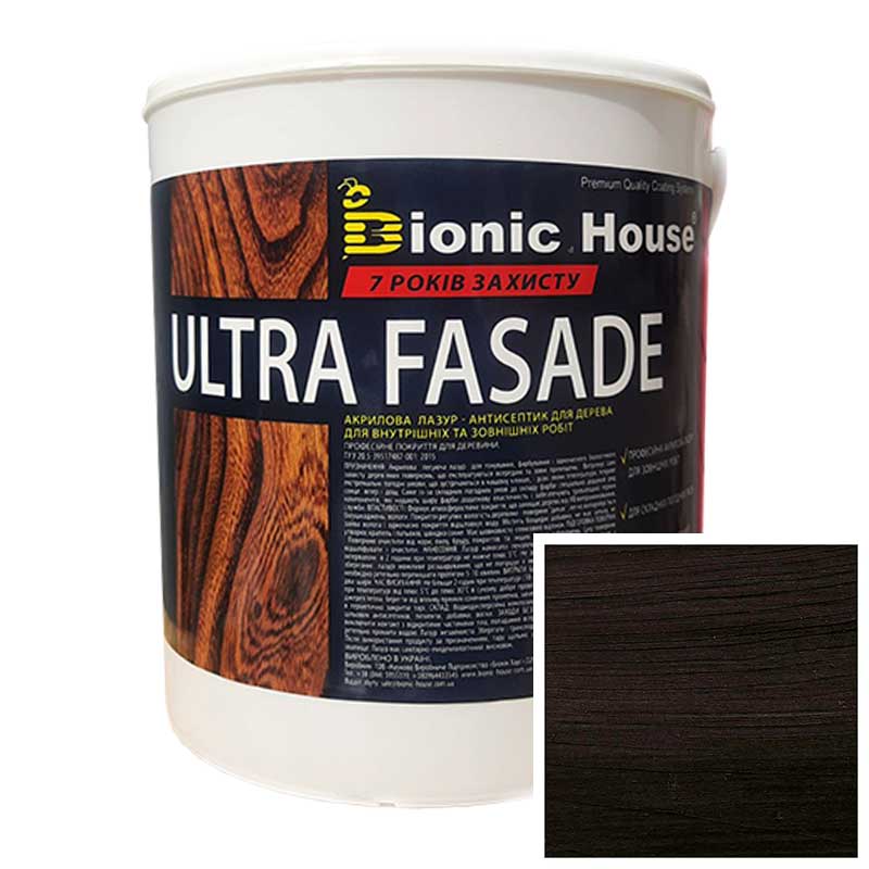 

Краска для дерева фасадная, длительного срока службы ULTRA FACADE 2,5л Черный