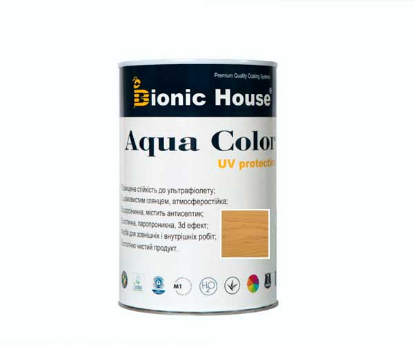 

Краска для дерева Bionic-House Aqua Color UV-protect 0,8л Орегон