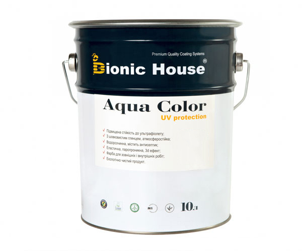 

Краска для дерева Bionic-House Aqua Color UV-protect 10л Бесцветный