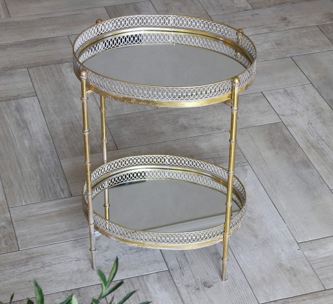

Металлический кофейный столик с зеркальной столешницей Present 81056 золотой