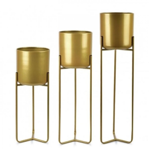 

Комплект металлических золотых подставок для цветов Flora SWEN GOLD 3 шт. 35390