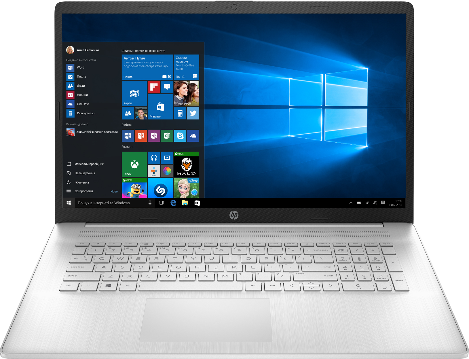 

Ноутбук HP Laptop 17-cn0012ua Natural Silver