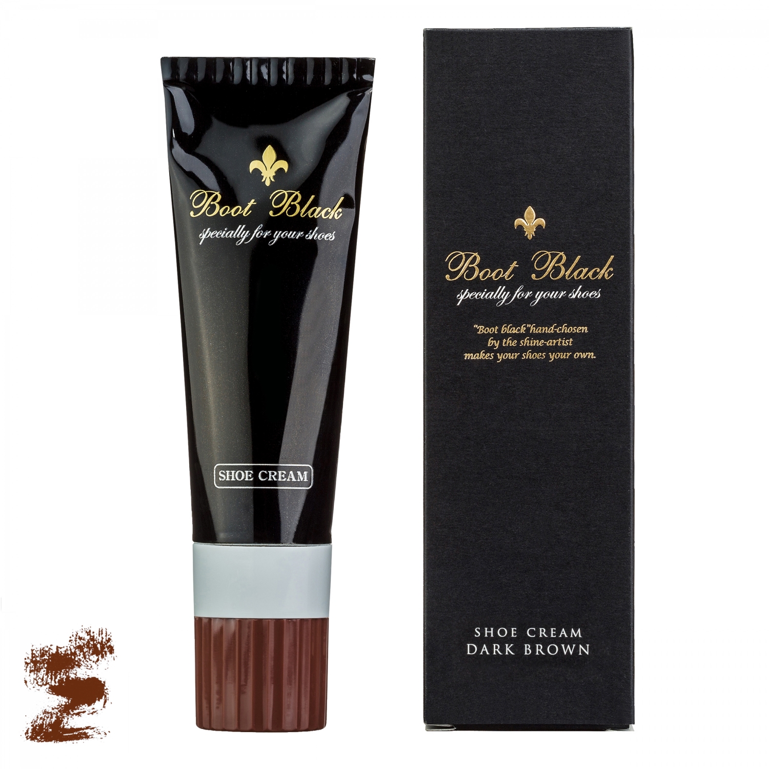 

Крем для обуви коричневый темный Boot Black Cream Applicator Tube