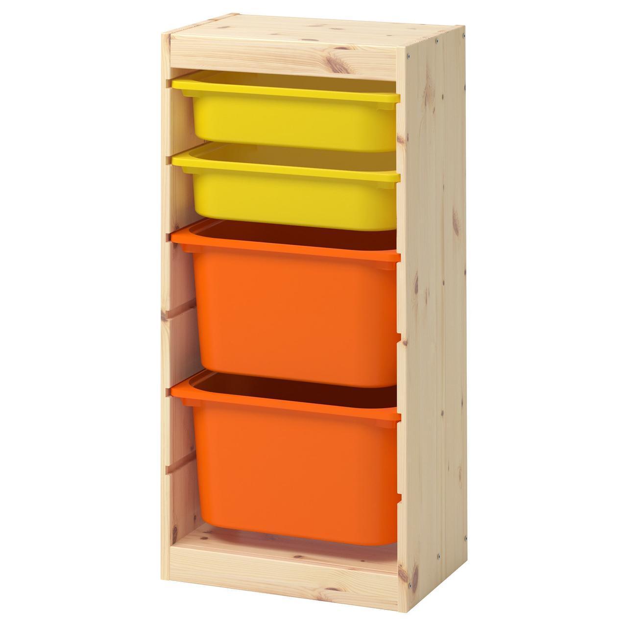 

Комод для игрушек IKEA TROFAST 44x30x91 см сосна желтый оранжевый (792.408.89)