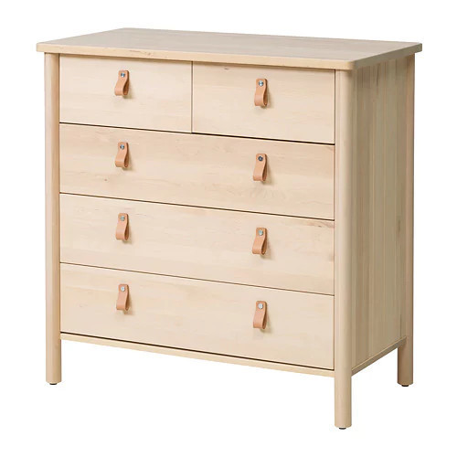 

Комод с 5 ящиками IKEA (ИКЕА) BJÖRKSNÄS 90x90см береза (704.072.99)