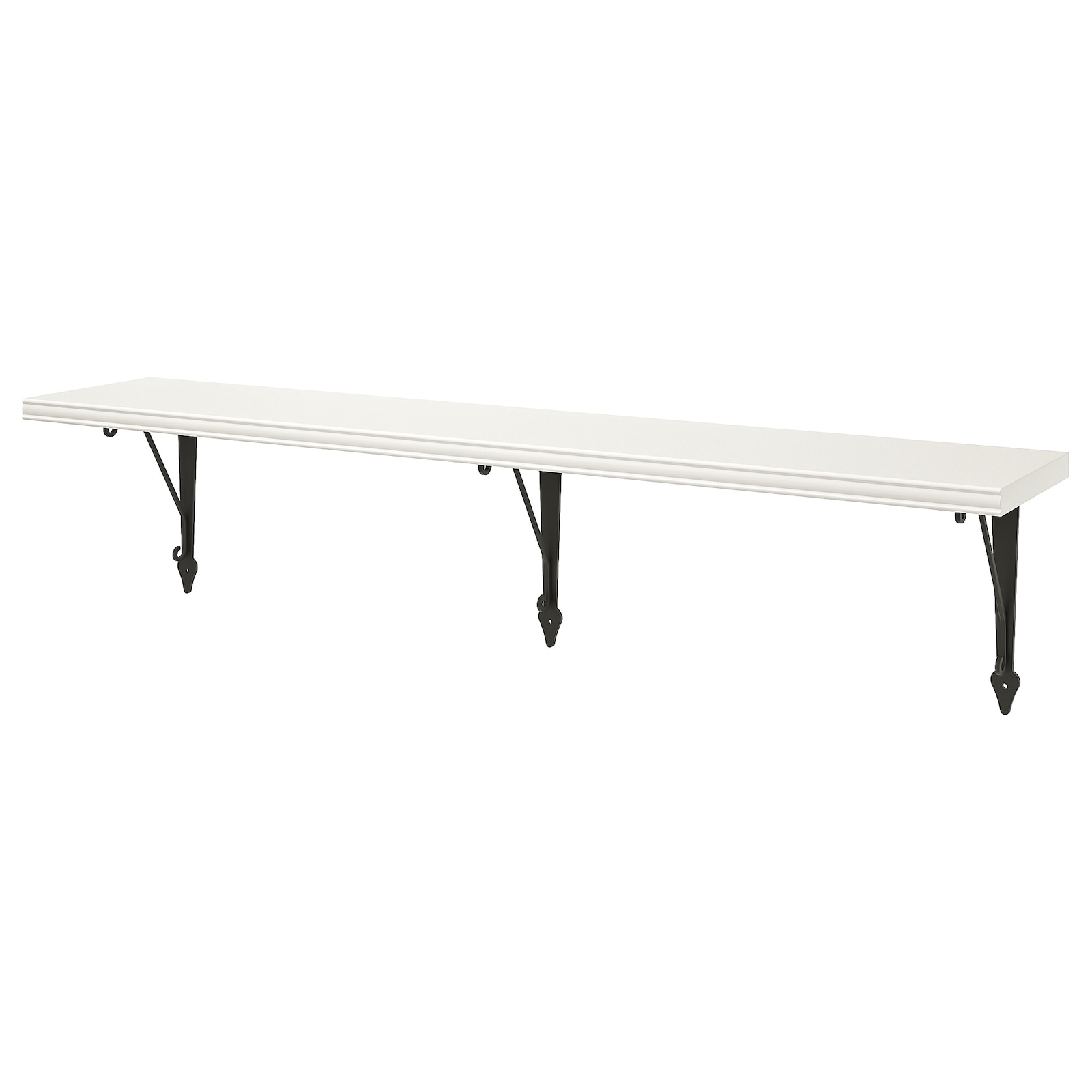 

Полка IKEA BERGSHULT/KROKSHULT навесная 120x20 см белый, антрацит, осина 593.260.54