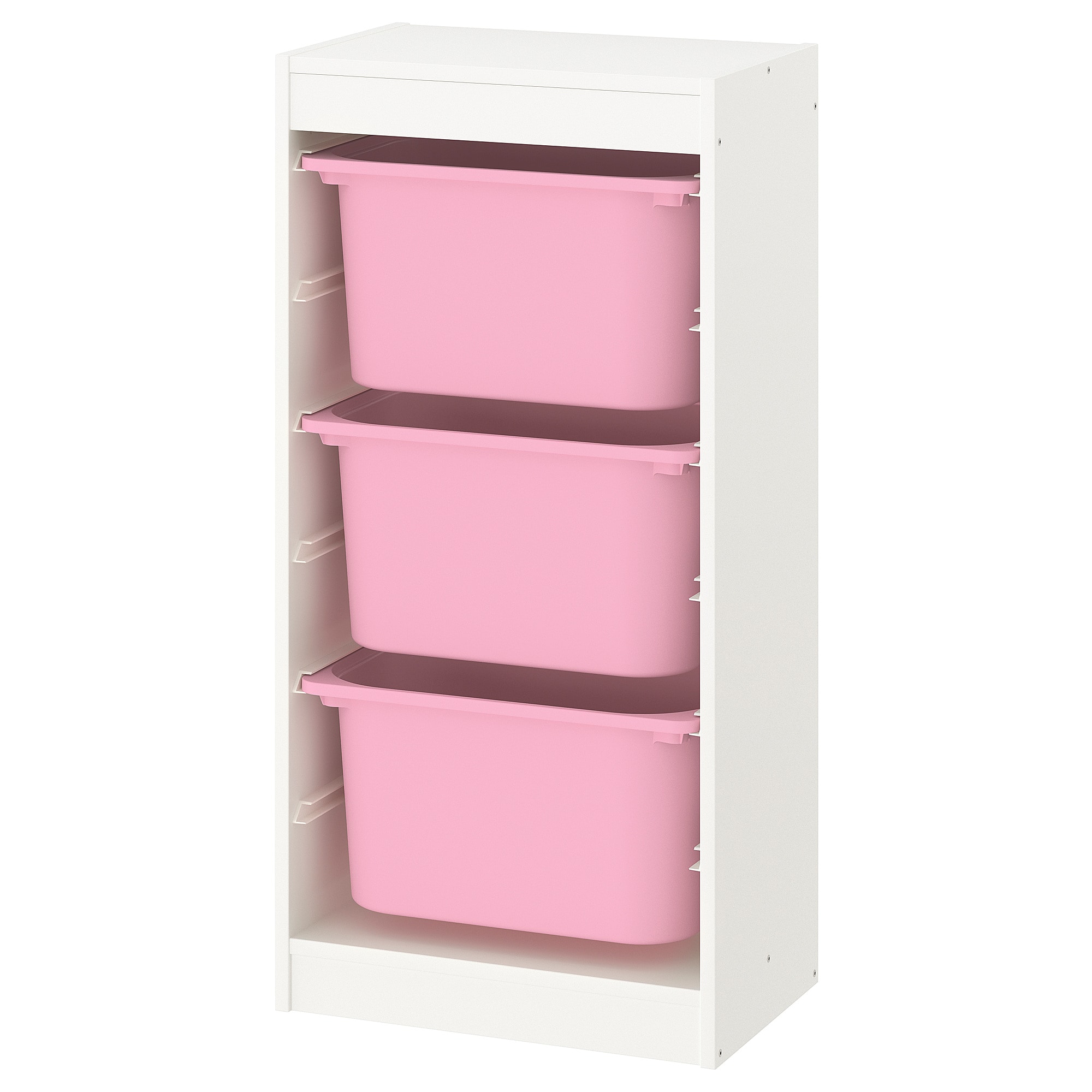 

Комод для игрушек IKEA TROFAST 46x30x94 белый розовый (893.359.76)