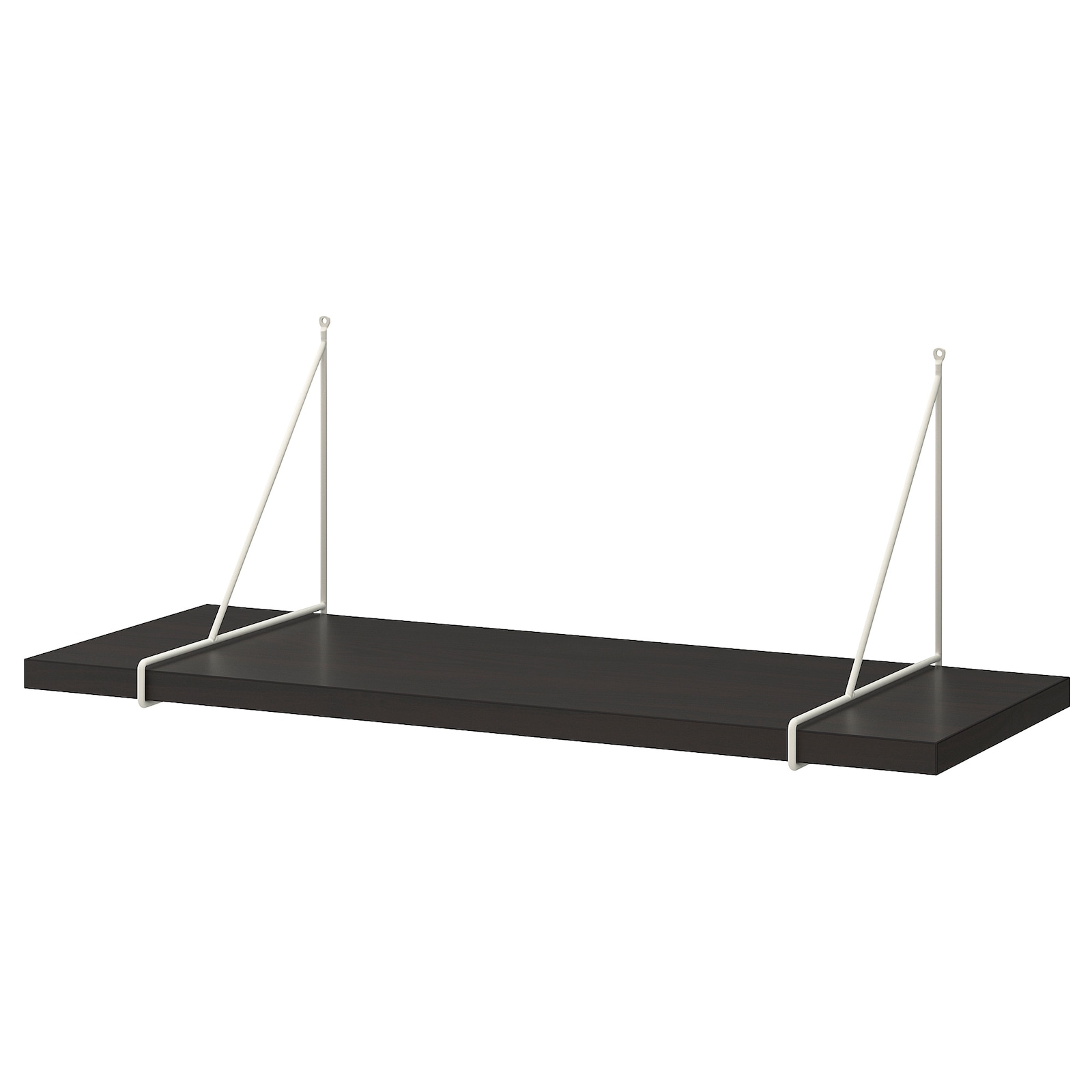 

Полка IKEA BERGSHULT/PERSHULT навесная 80x30 см коричнево-чёрный, белый 792.907.37