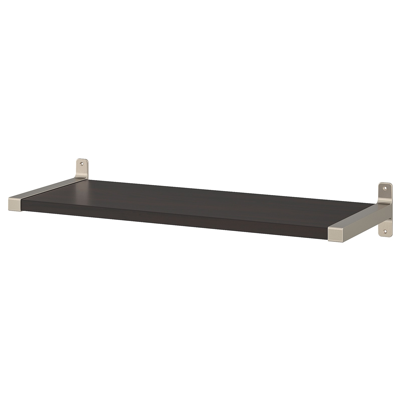 

Полка IKEA BERGSHULT/GRANHULT навесная 80x30 коричнево-чёрный, никелированный 792.908.03