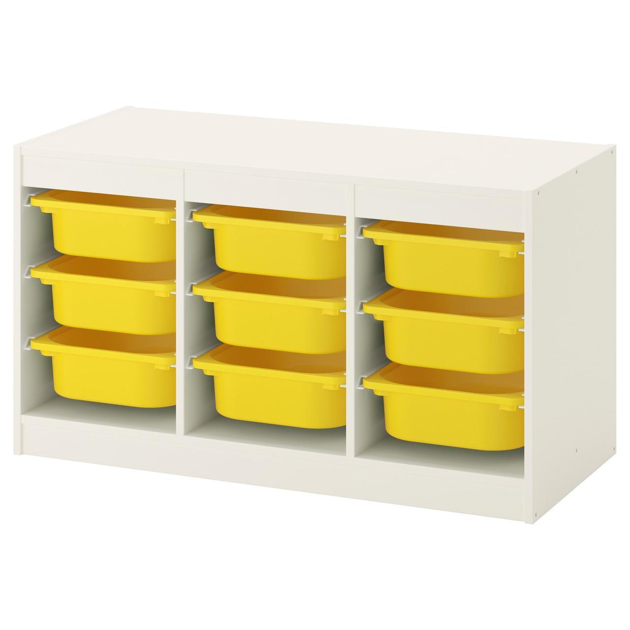 

Комод для игрушек IKEA TROFAST 99x44x56 см белый желтый (492.284.69)