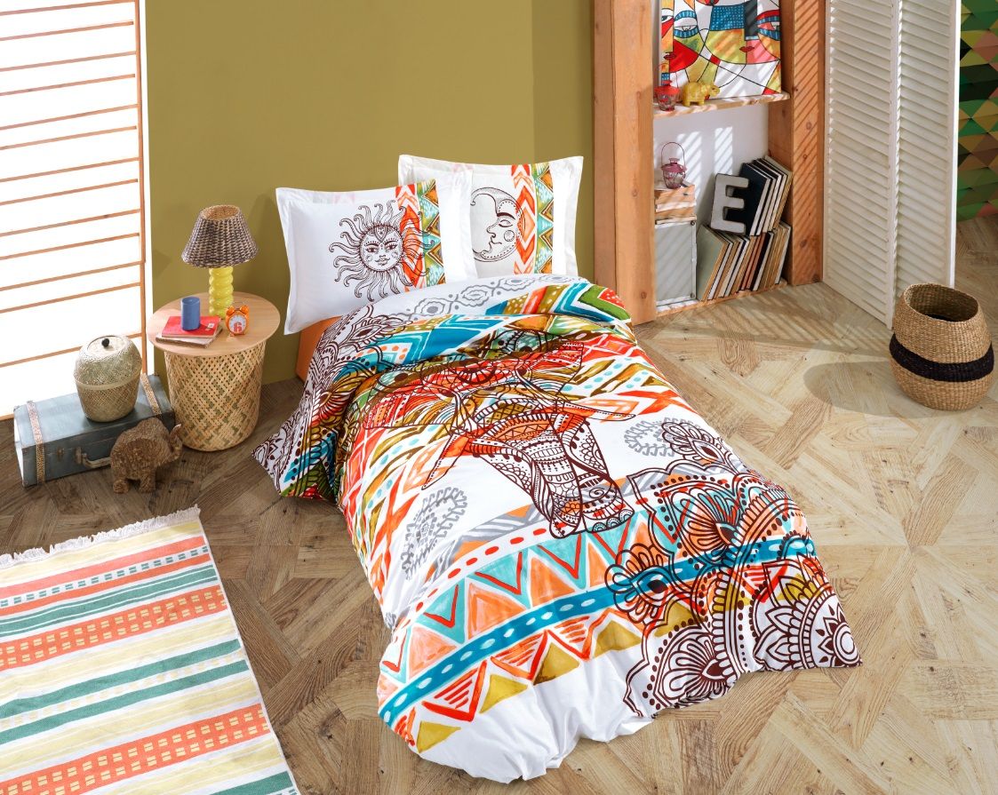 

Комплект постельного белья Hobby Poplin Mandala Цветной 160х220 см