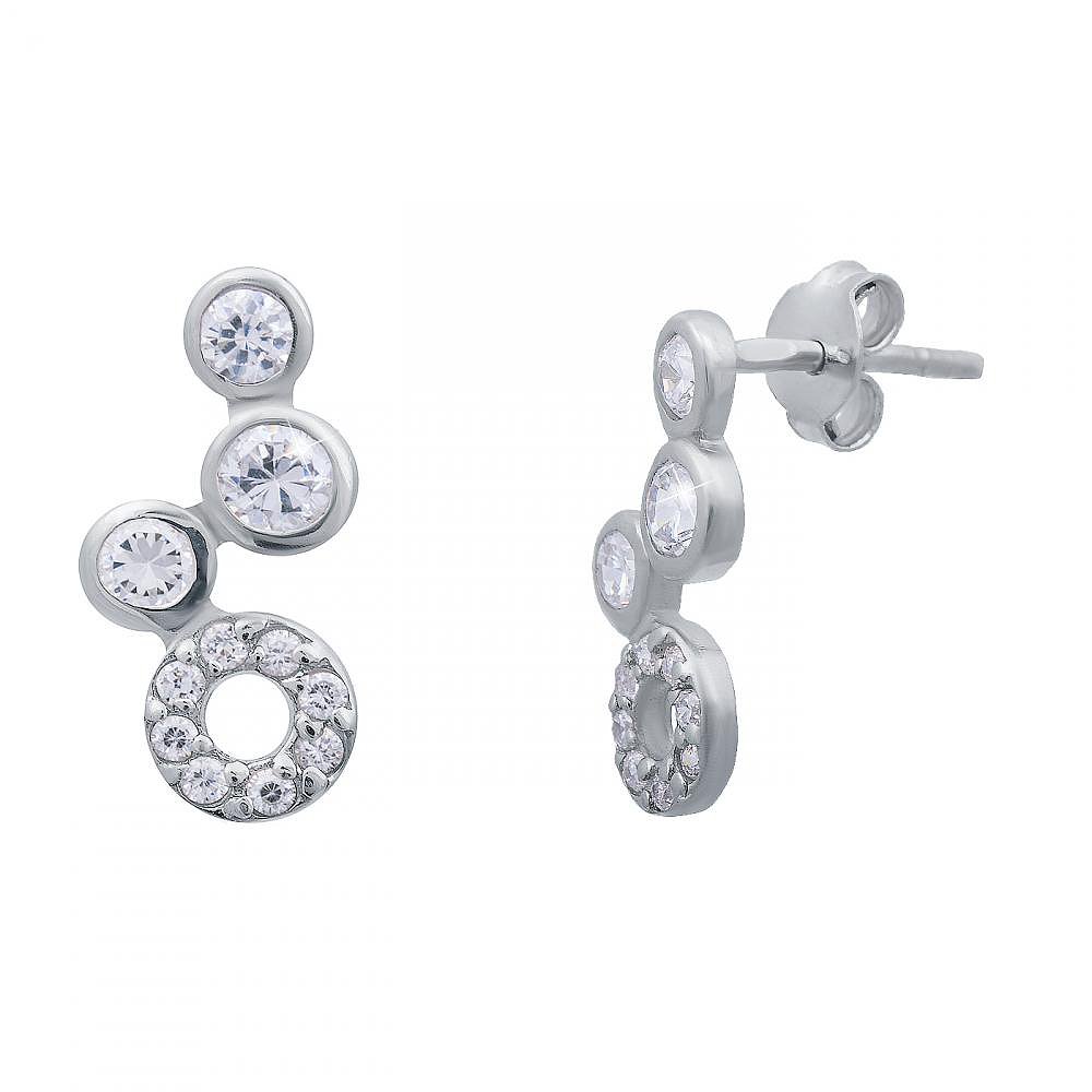 

Серьги из серебра с куб. циркониями 144223