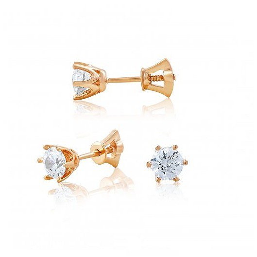 

Серьги из красного золота с Swarovski Zirconia 1511733