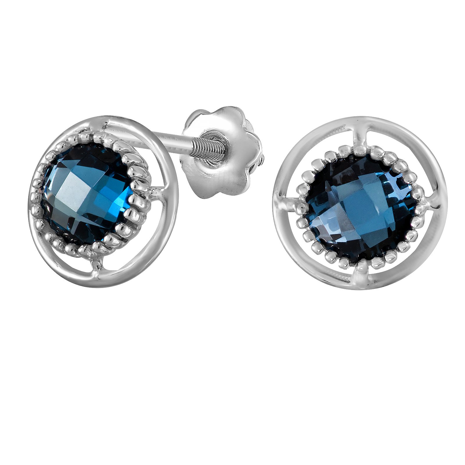 

Серьги из белого золота с топазами 324470
