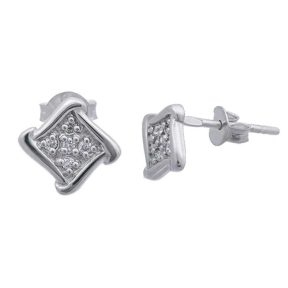 

Серьги из серебра с куб. циркониями 144260